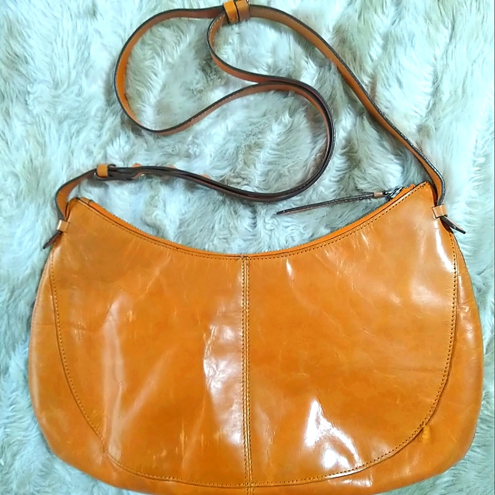 Y2K KENNETH COLE New York Terracotta Leather Hobo Crossbody Shoulder Bag Purse - Picture 4 of 9
